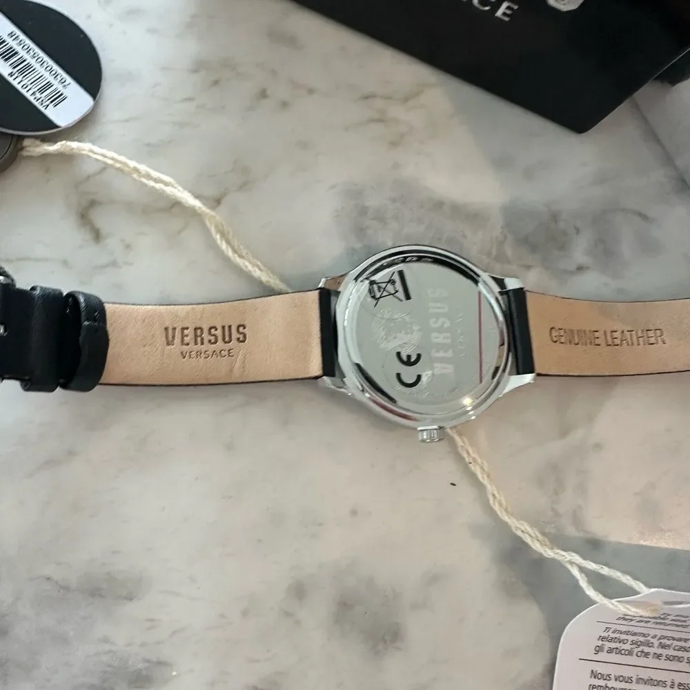 Versus Versace Metallic Timepiece with Lion Emblem Box